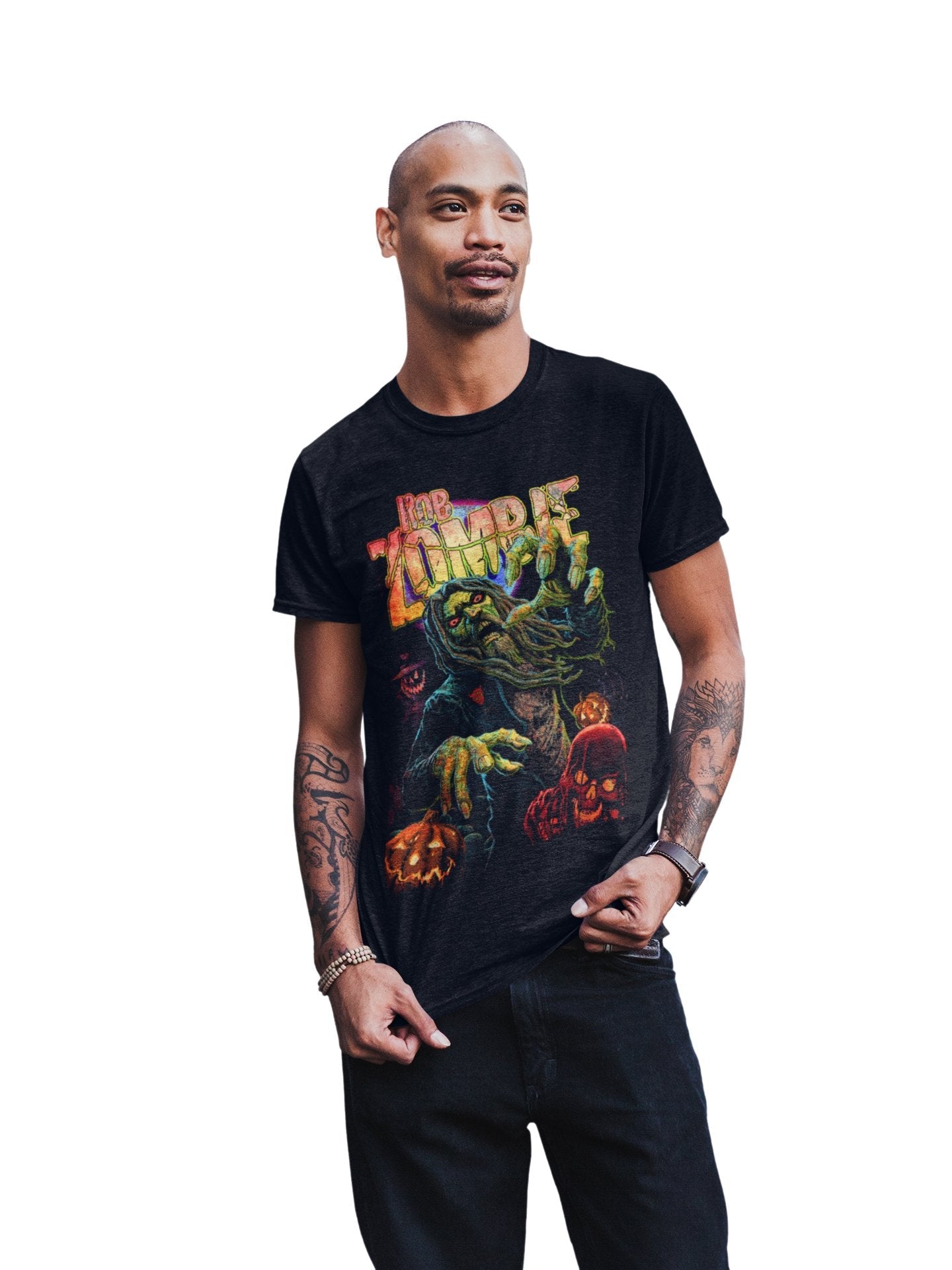 Rob Zombie Halloween Jumbo Print Mens T Shirt Black