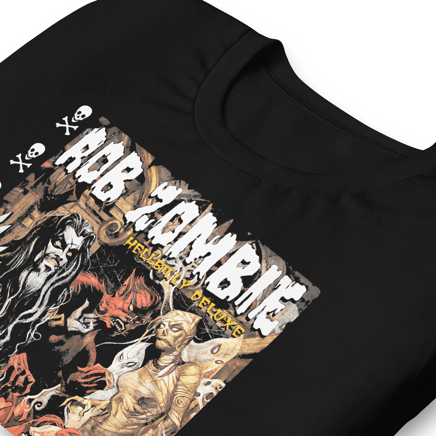 Rob Zombie Hellbilly Mural Officially Licensed Mens T Shirt Black
