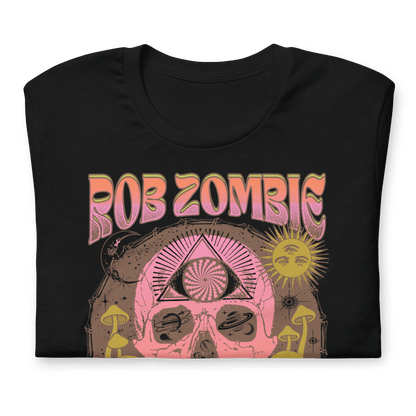 Rob Zombie Hippie Skull Officially Licensed Mens T Shirt Black