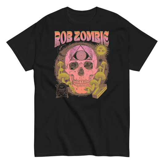 Rob Zombie Hippie Skull Mens T Shirt Black