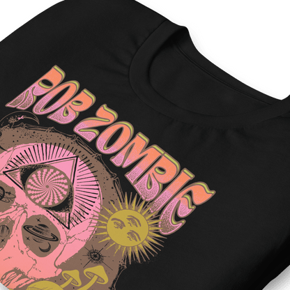 Rob Zombie Hippie Skull Officially Licensed Mens T Shirt Black