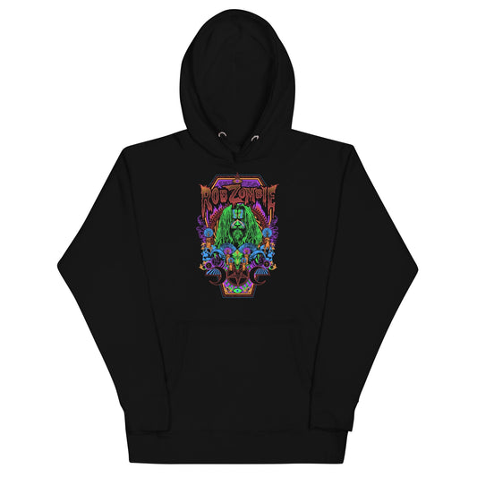 Rob Zombie Psychedelic Classic Mens Officially Licensed Hoodie Black