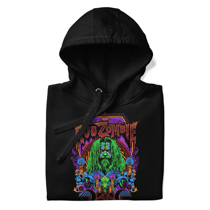 Rob Zombie Psychedelic Classic Mens Officially Licensed Hoodie Black
