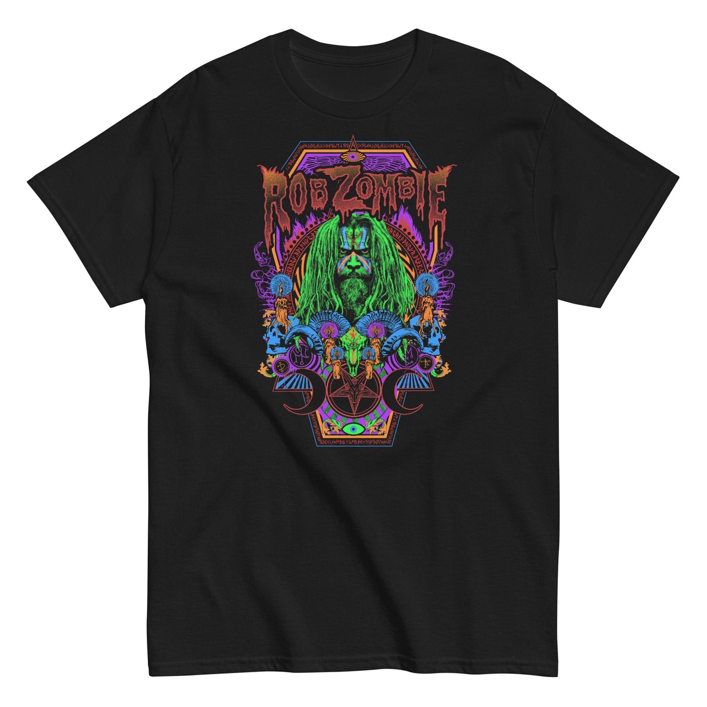 Rob Zombie Psychedelic Mens T Shirt Black