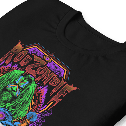 Rob Zombie Psychedelic Officially Licensed Mens T Shirt Black