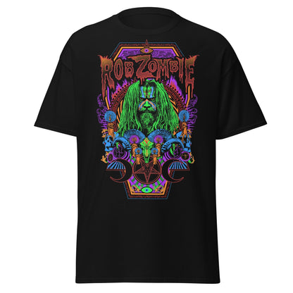 Rob Zombie Pyschedelic Jumbo Print Mens T Shirt Black