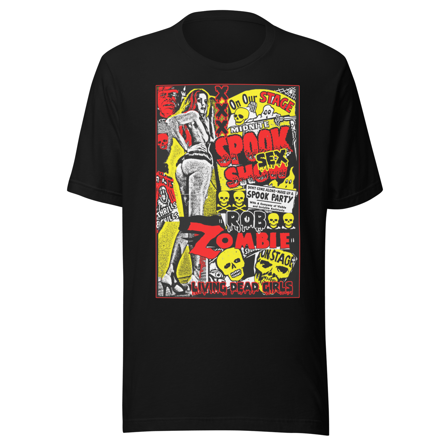 Rob Zombie Spook Shop Jumbo Print Officially Licensed Mens T Shirt Black