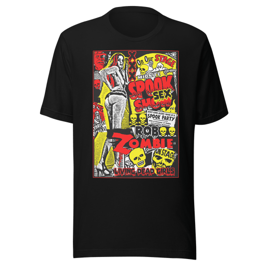 Rob Zombie Spook Shop Jumbo Print Officially Licensed Mens T Shirt Black