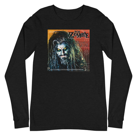 Rob Zombie Staring Mens Long Sleeve Shirt Black