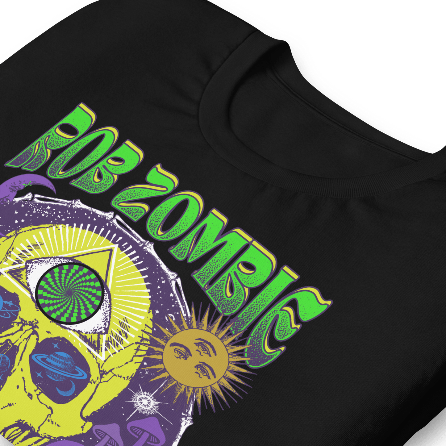 Rob Zombie Yellow Skull Officially Licensed Mens T Shirt Black
