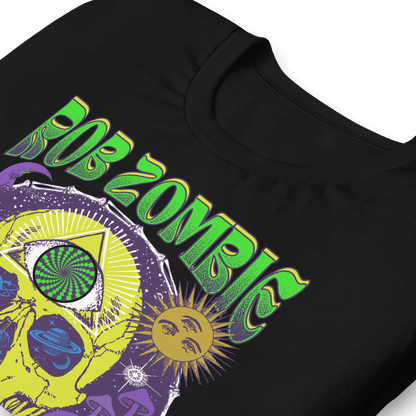 Rob Zombie Yellow Skull Officially Licensed Mens T Shirt Black