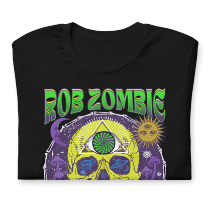 Rob Zombie Yellow Skull Officially Licensed Mens T Shirt Black