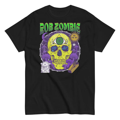Rob Zombie Yellow Skull Officially Licensed Mens T Shirt Black