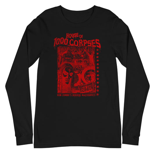 Rob Zombie Red Corpses Mens Long Sleeve Shirt Black