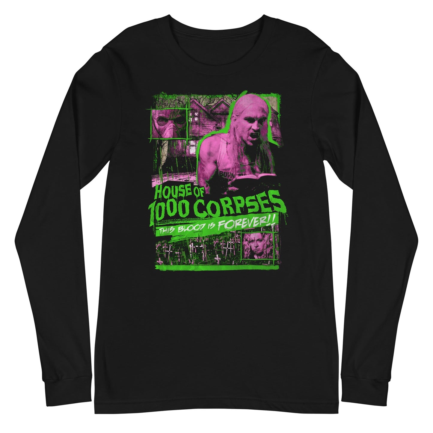 Rob Zombie House of 1000 Corpses Mens Long Sleeve Shirt Black