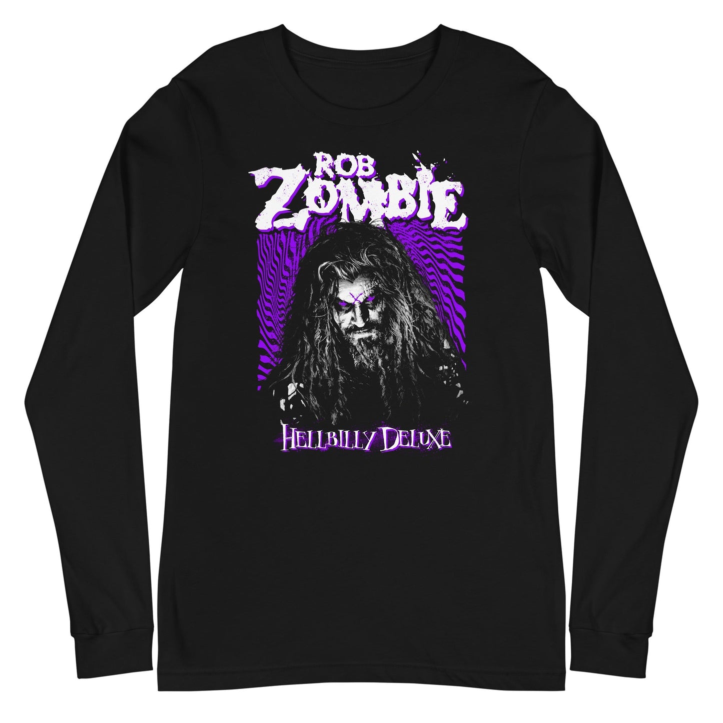 Rob Zombie Hellbilly Purple Mens Long Sleeve Shirt Black