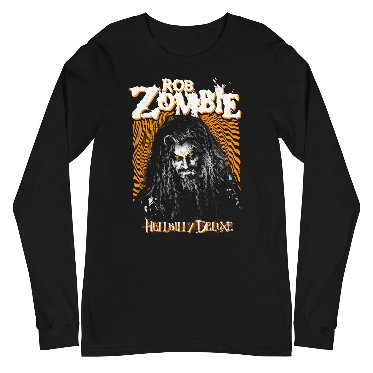 Rob Zombie Hellbilly Orange Mens Long Sleeve Shirt Black