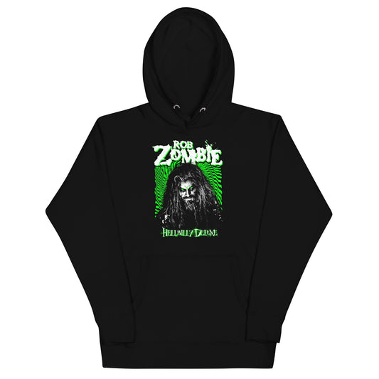 Rob Zombie Hellbilly Green Mens Hoodie Black