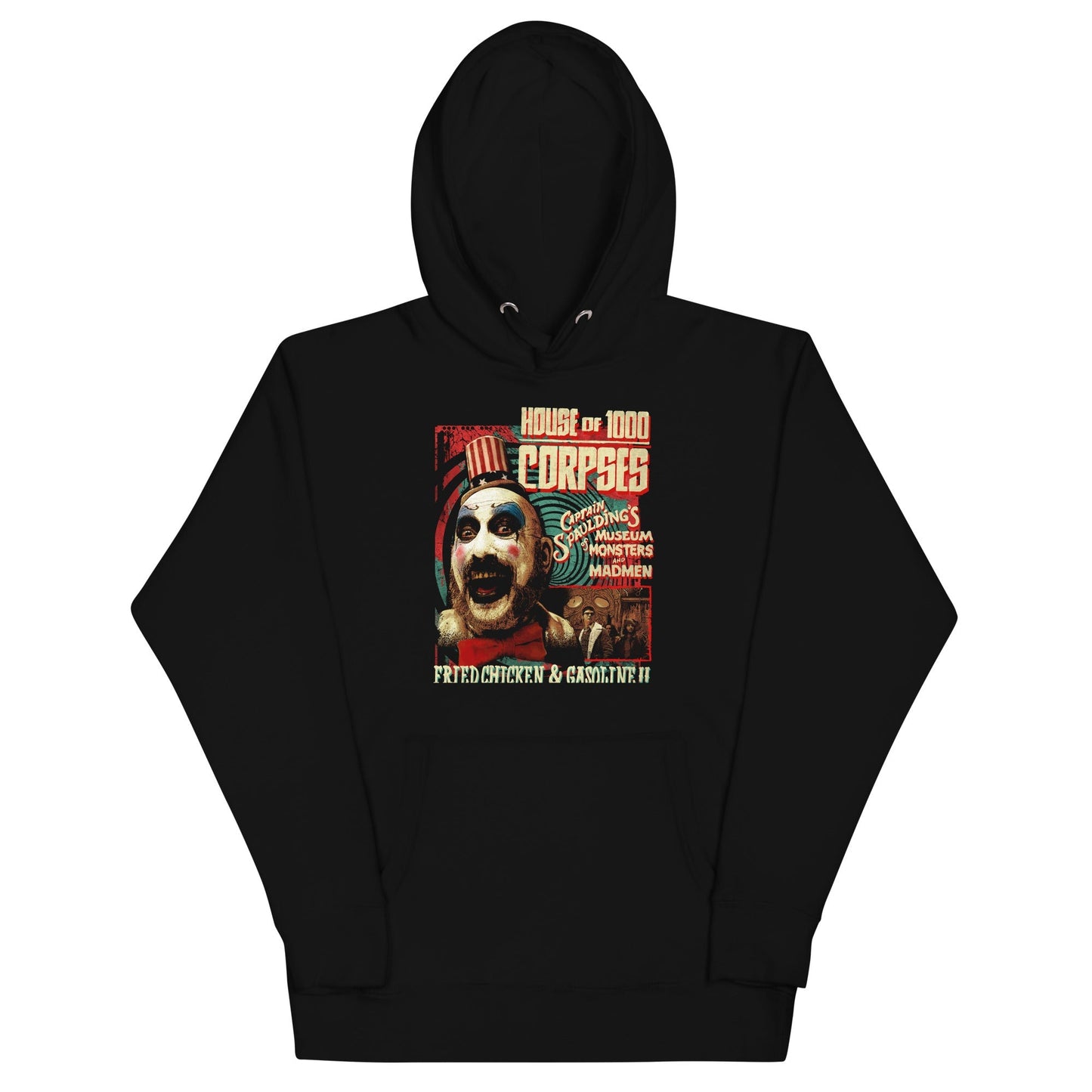 Rob Zombie Fried Chicken and Gasoline Mens Hoodie Black