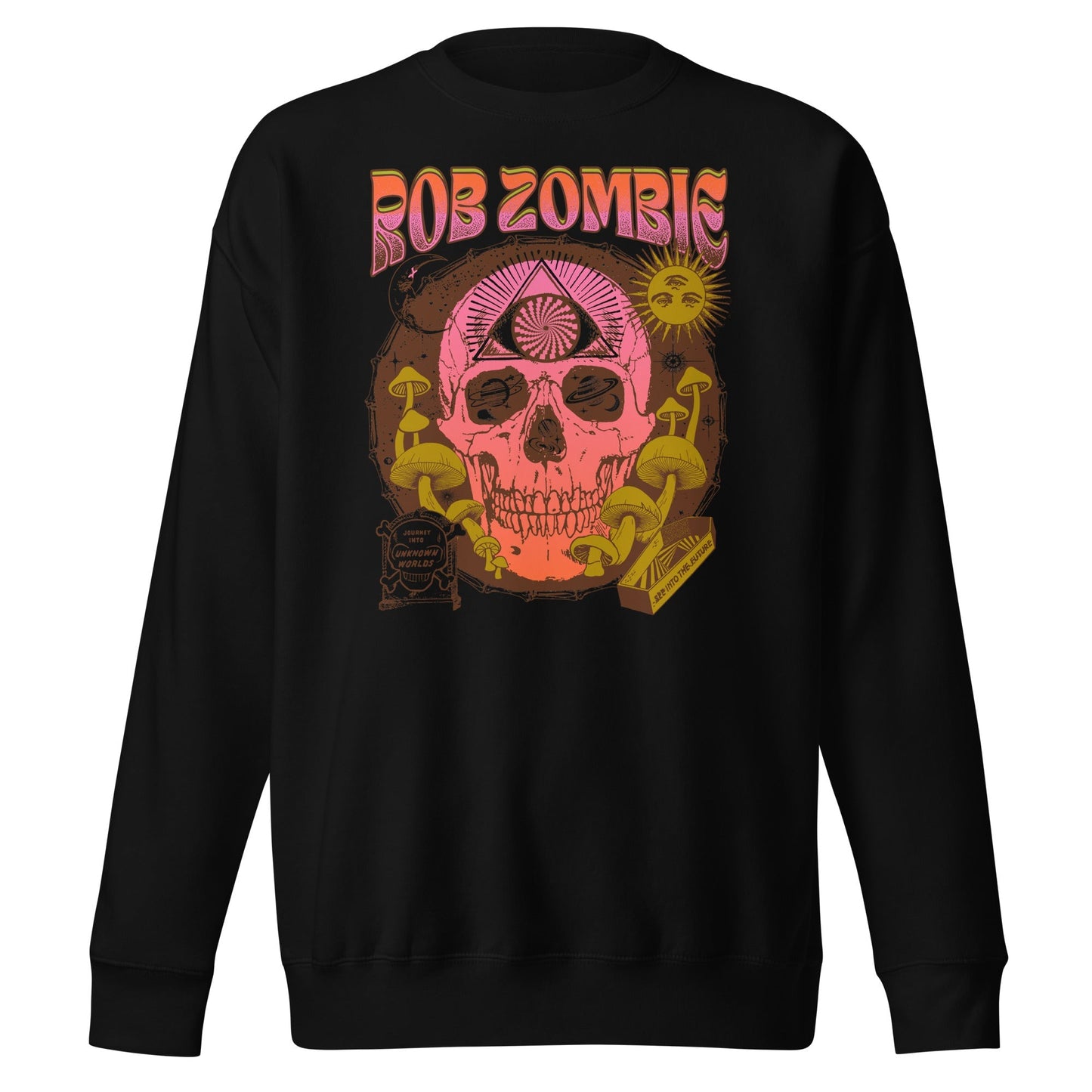 Rob Zombie Hippie Skull Mens Sweatshirt Black