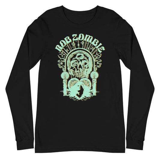 Rob Zombie Shrooms Rob Mens Long Sleeve Shirt Black