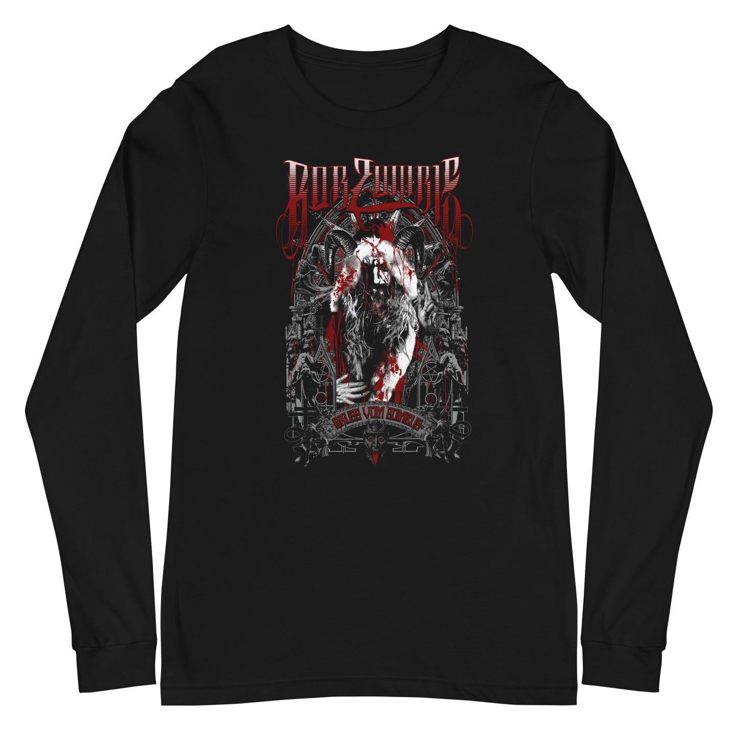 Rob Zombie Gruss Vom Zombie Mens Long Sleeve Shirt Black