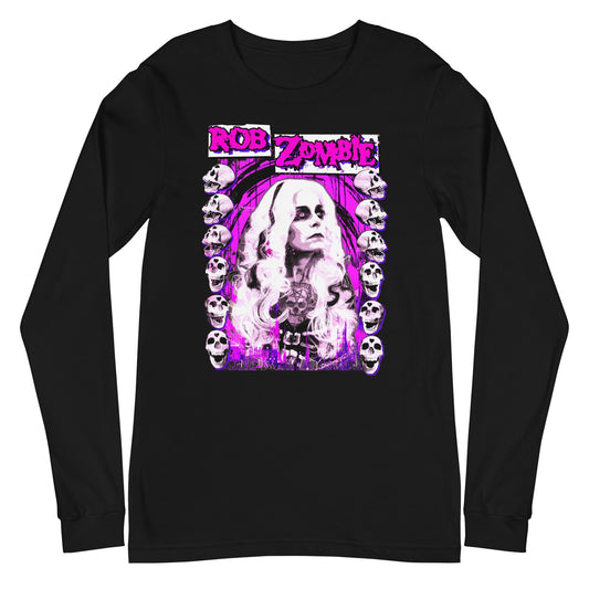 Rob Zombie Rob Skulls Mens Long Sleeve Shirt Black