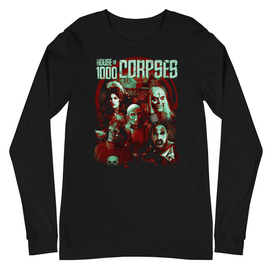 Rob Zombie Green Corpses Mens Long Sleeve Shirt Black