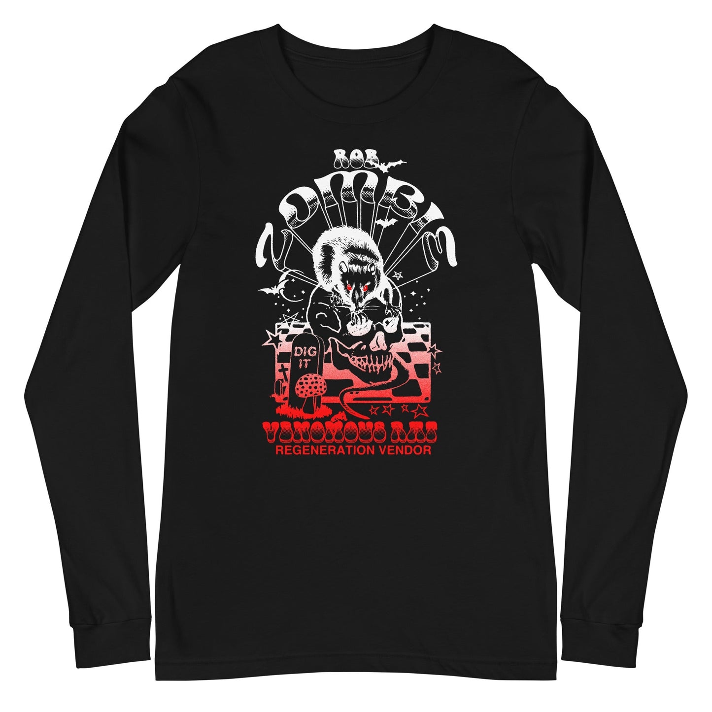 Rob Zombie Regeneration Vendor Mens Long Sleeve Shirt Black