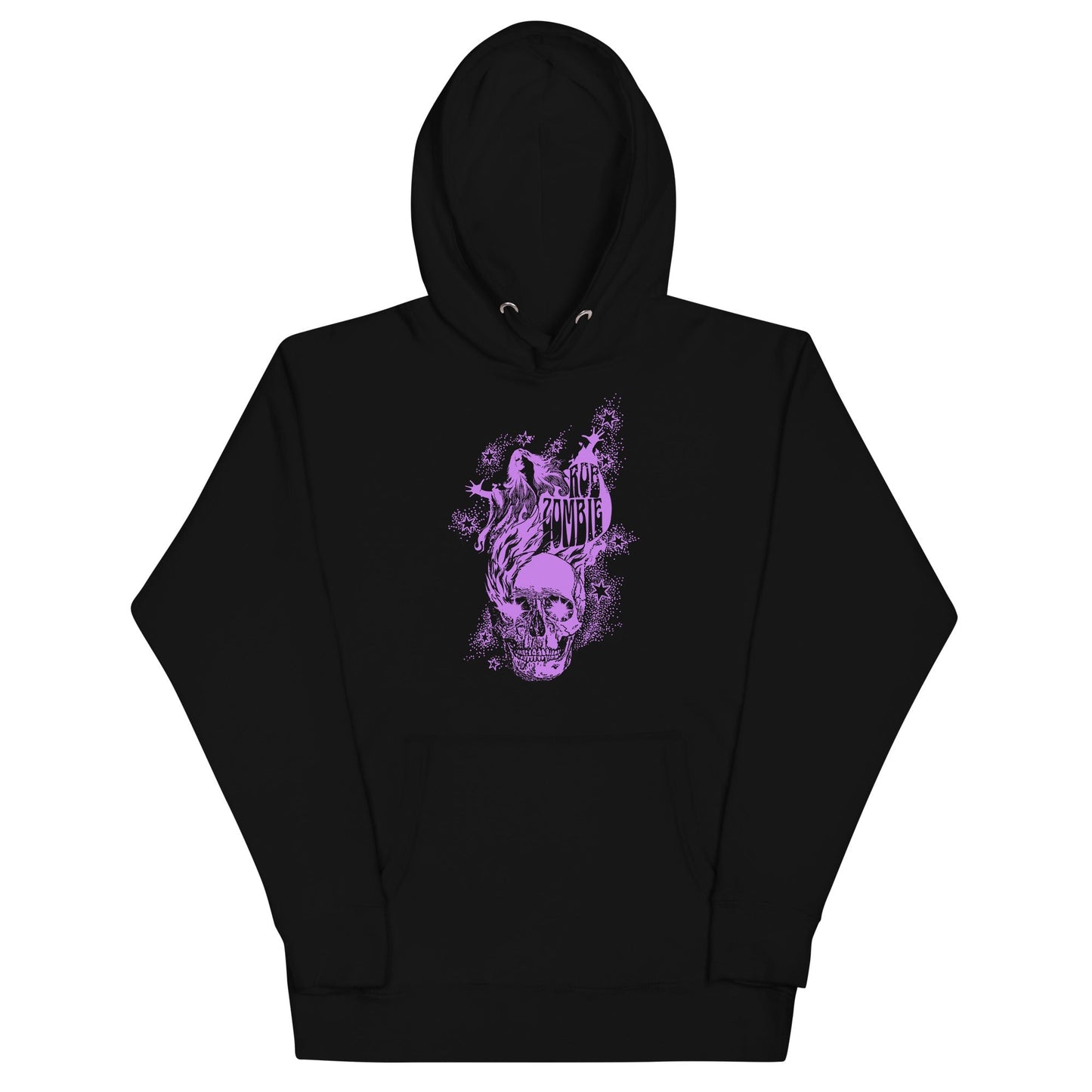 Rob Zombie Purple Skull Mens Hoodie Black