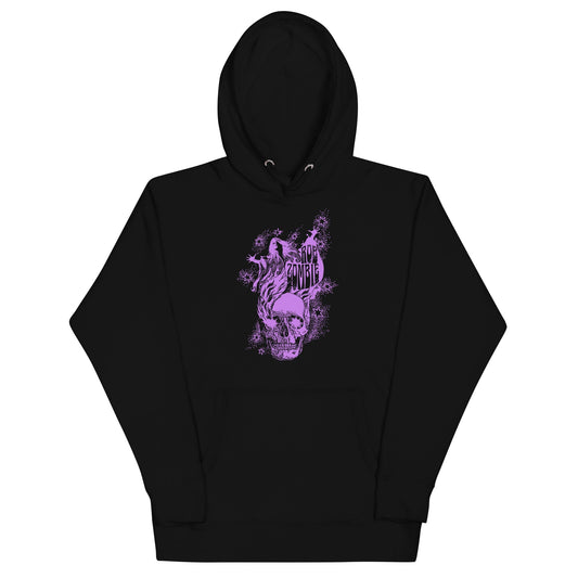 Rob Zombie Purple Skull Mens Hoodie Black