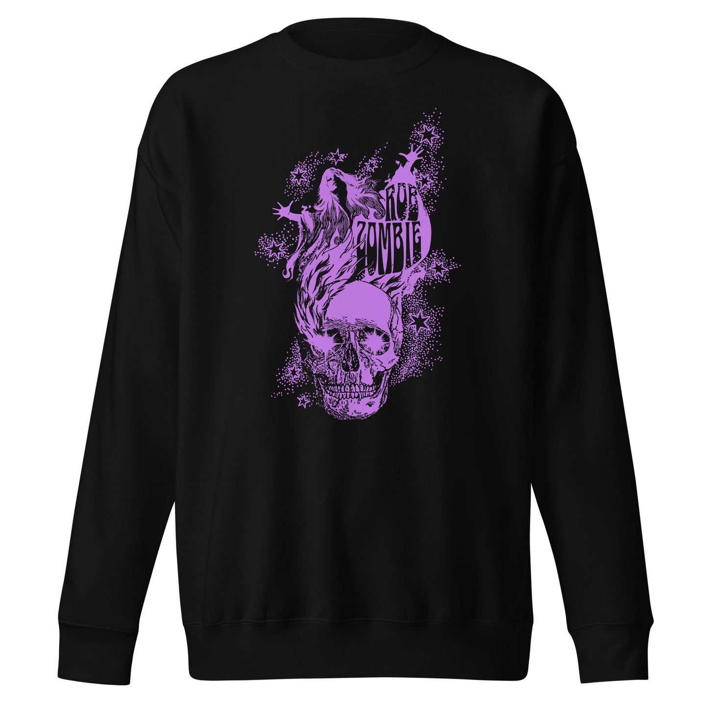 Rob Zombie Purple Skull Mens Sweatshirt Black