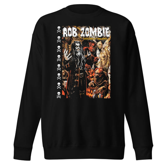 Rob Zombie Hellbilly Mural Mens Sweatshirt Black