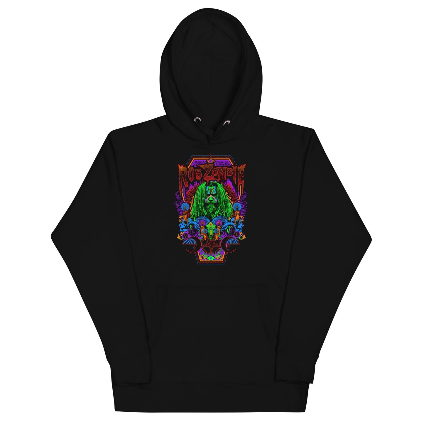 Rob Zombie Psychedelic Mens Hoodie Black