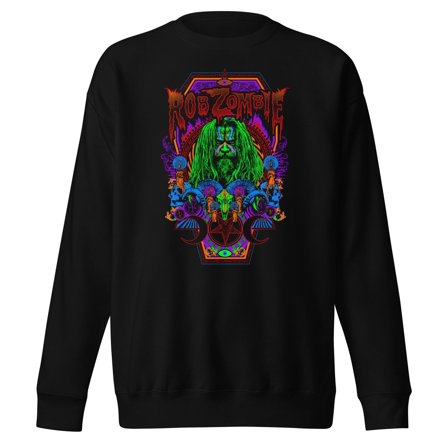 Rob Zombie Psychedelic Mens Sweatshirt Black