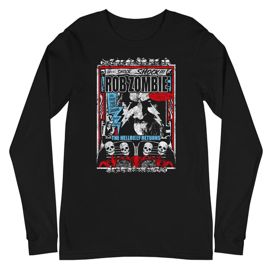 Rob Zombie Comic Book Mens Long Sleeve Shirt Black