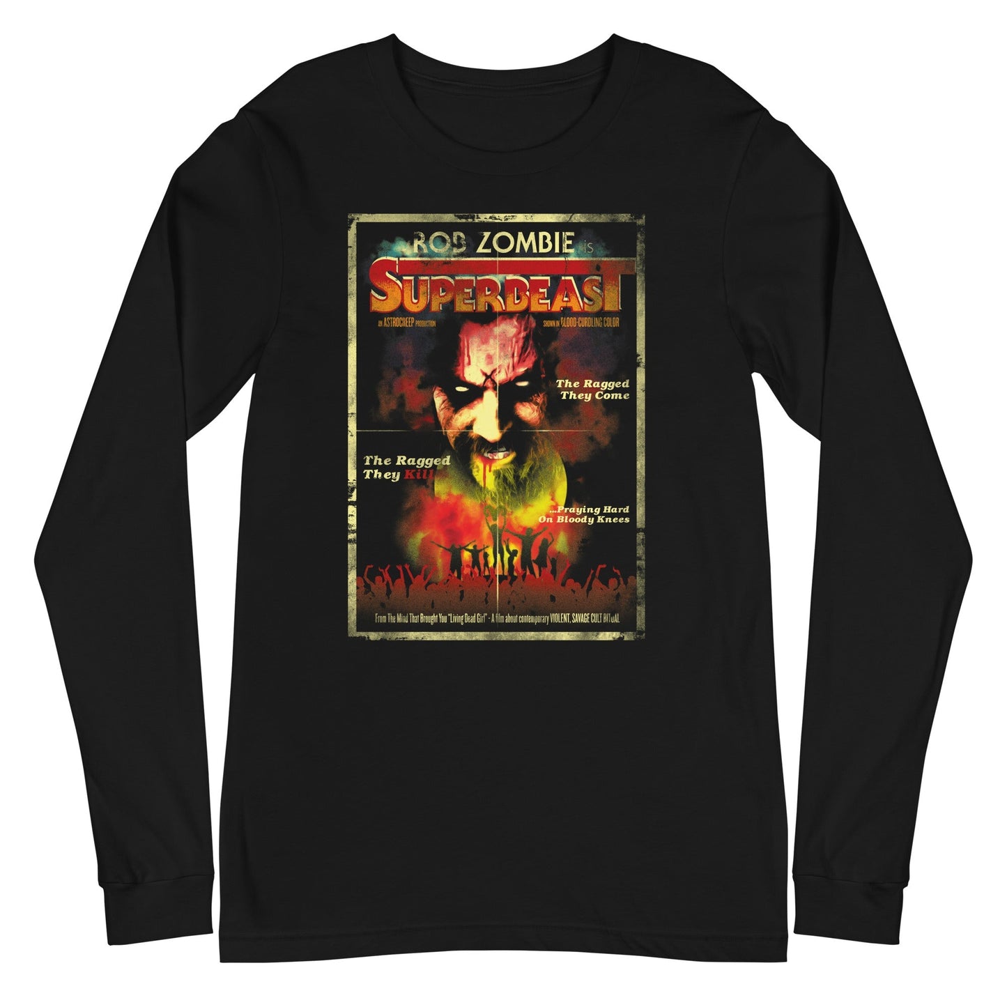 Rob Zombie Superbeast Mens Long Sleeve Shirt Black