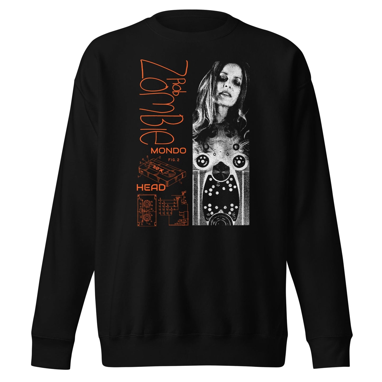 Rob Zombie Mondo Head Mens Sweatshirt Black