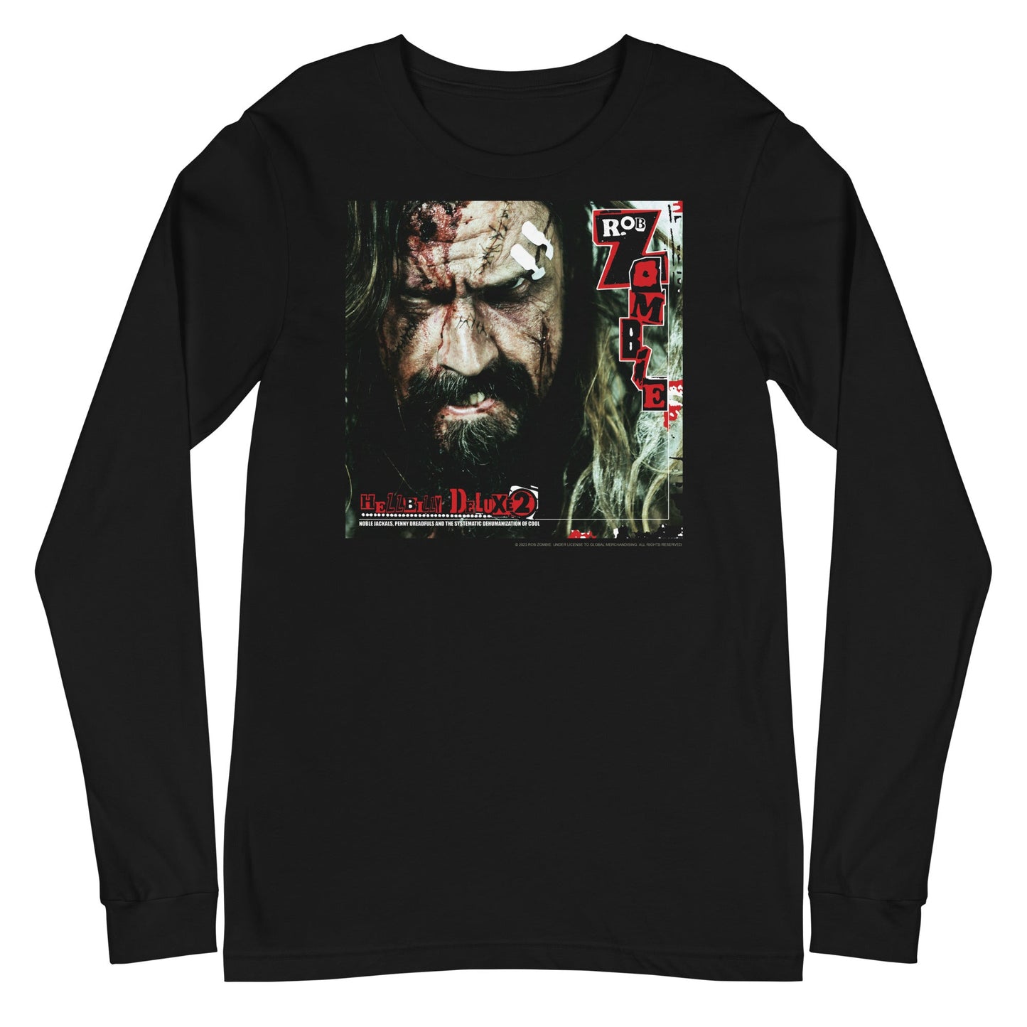 Rob Zombie Ransom Note Mens Long Sleeve Shirt Black