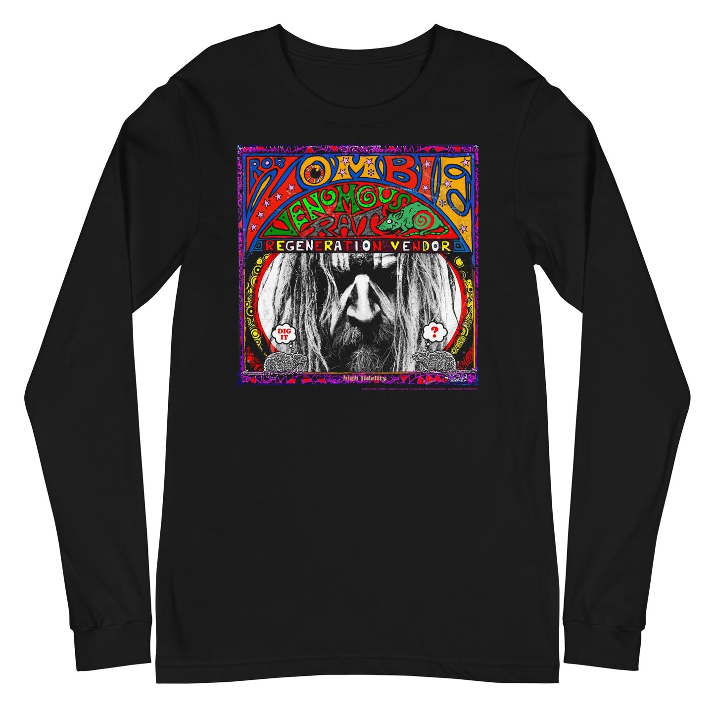 Rob Zombie Regeneration Mens Long Sleeve Shirt Black