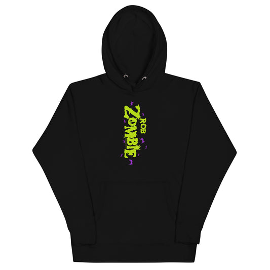 Rob Zombie Vertical Logo Mens Hoodie Black