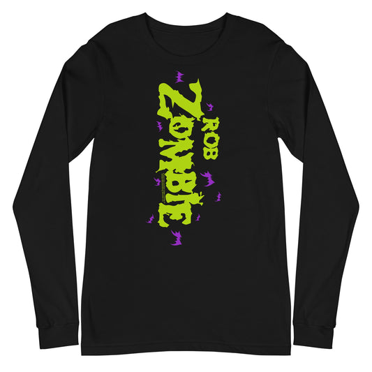 Rob Zombie Vertical Logo Mens Long Sleeve Shirt Black