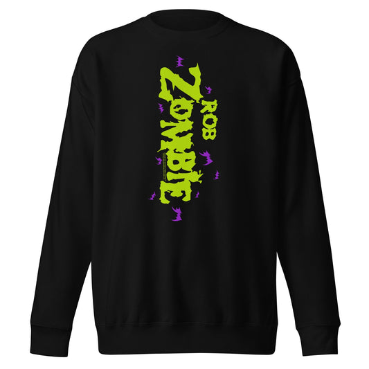 Rob Zombie Vertical Logo Mens Sweatshirt Black