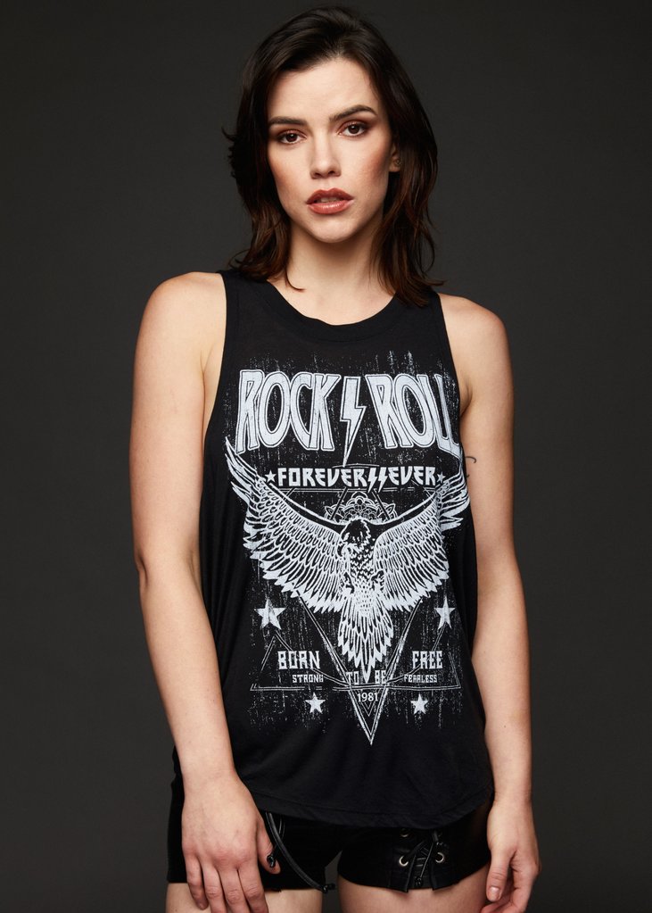 Rock'n'Roll Forever Loose Fit Tank Top