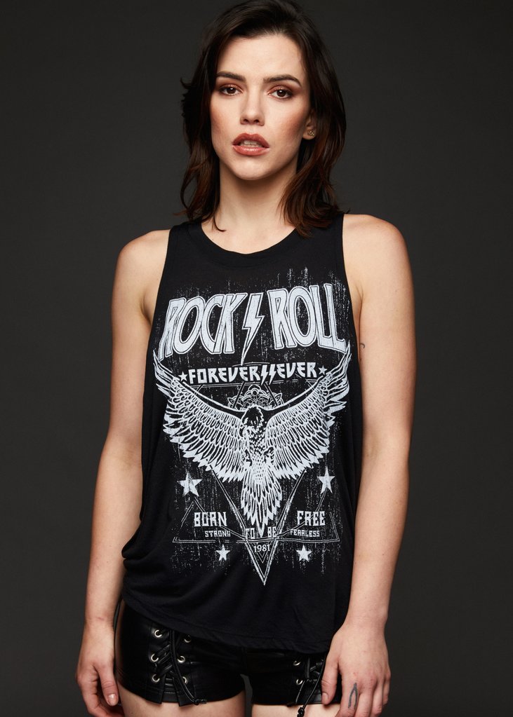 Rock'n'Roll Forever Loose Fit Tank Top