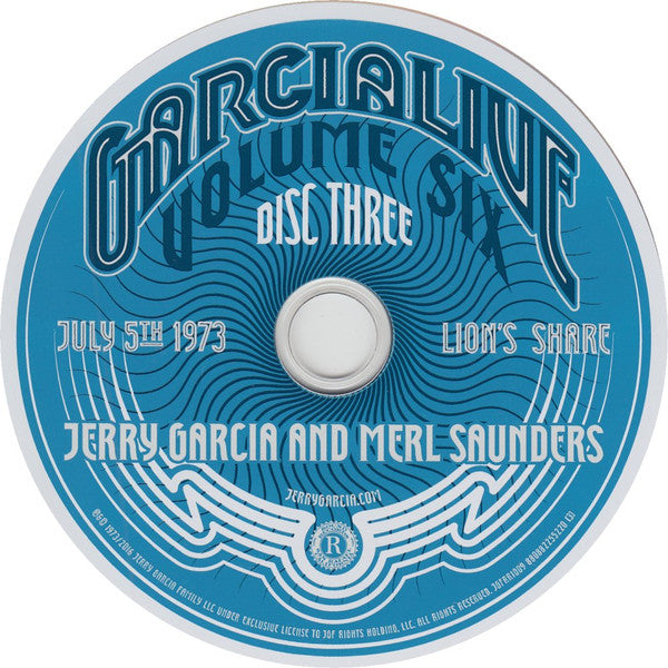 GarciaLive Volume Six (July 5th 1973, Lion's Share) (CD) Vinyl Record