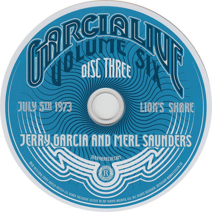 GarciaLive Volume Six (July 5th 1973, Lion's Share) (CD) Vinyl Record