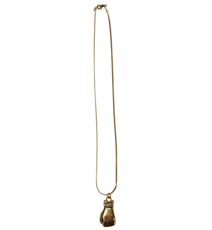 Rocky Golden Glove Pendant 18 inch Chain necklace