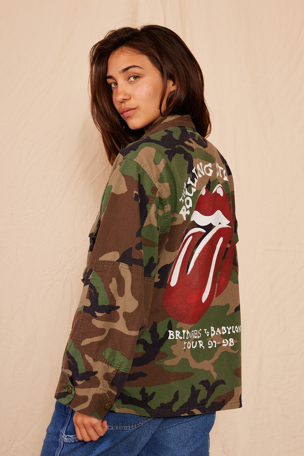 Rolling Stones Authentic Vintage Womens Camo Army Jacket