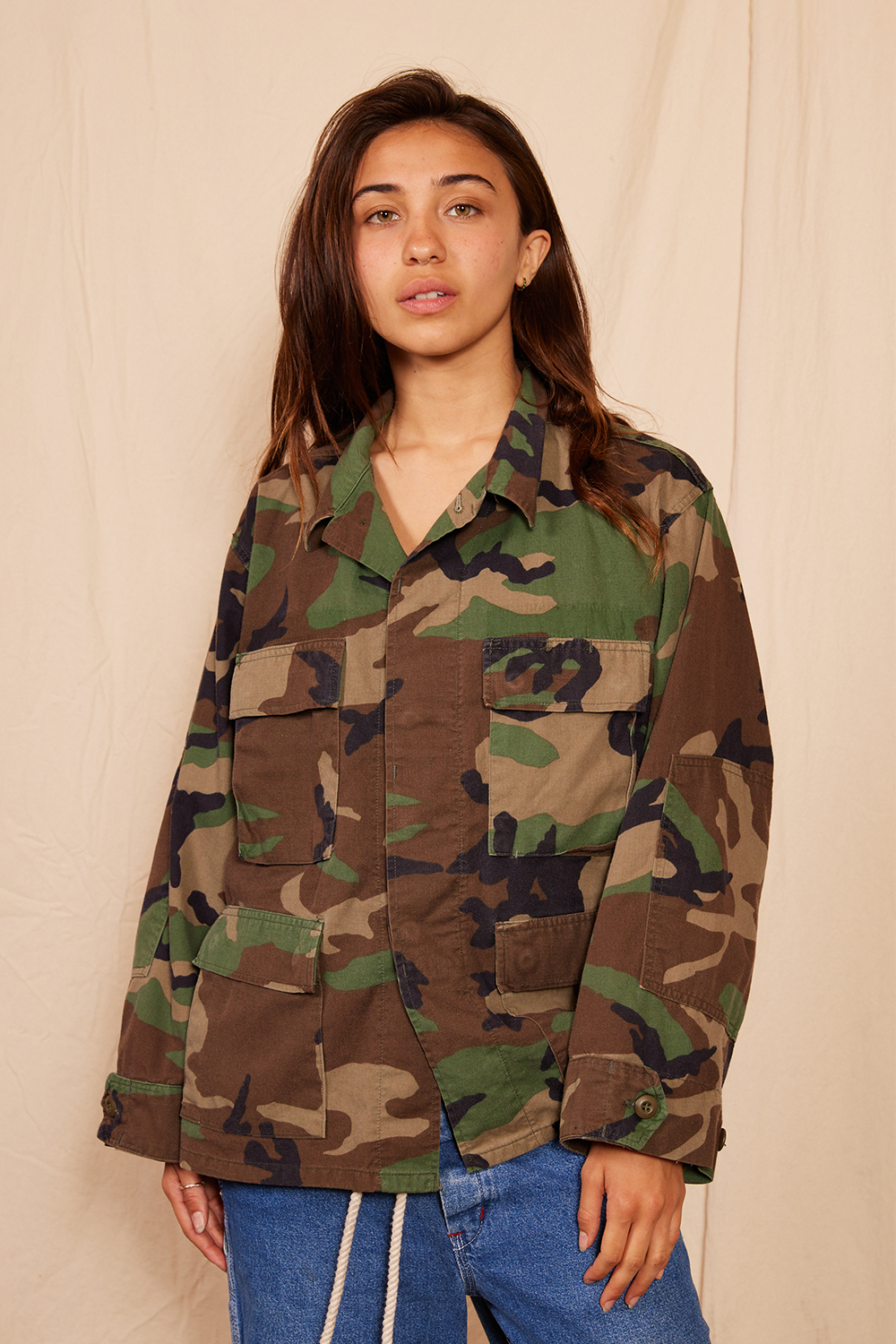 Rolling Stones Authentic Vintage Womens Camo Army Jacket